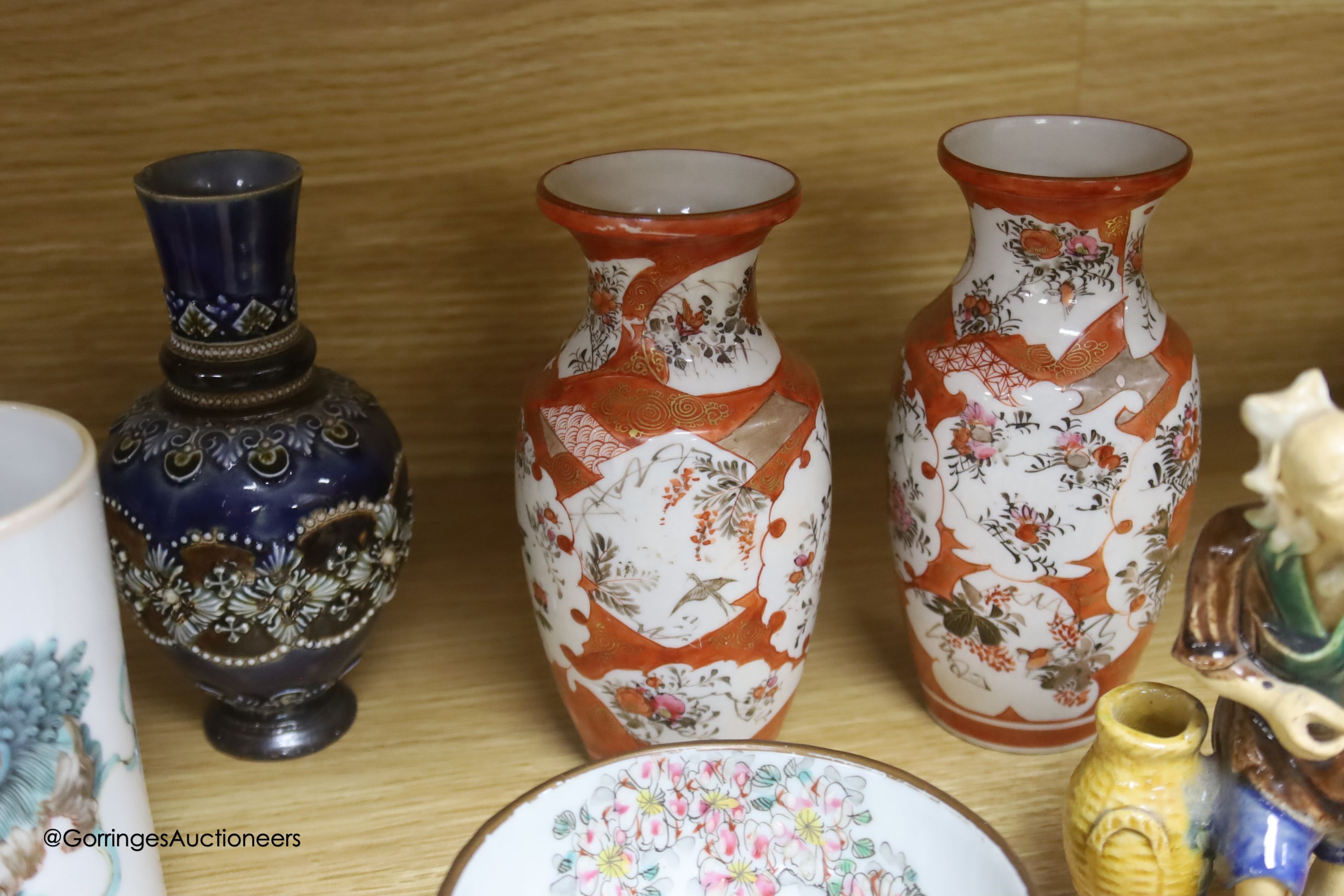 A quantity of mixed Chinese and Japanese ceramics, 19th century and later